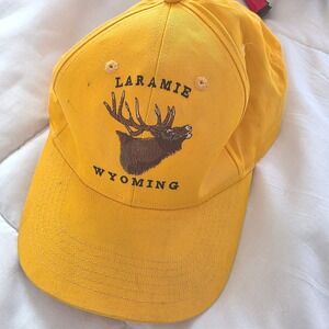 Laramie Wyoming Elk Embroidered Yellow Baseball Cap Adult One Size